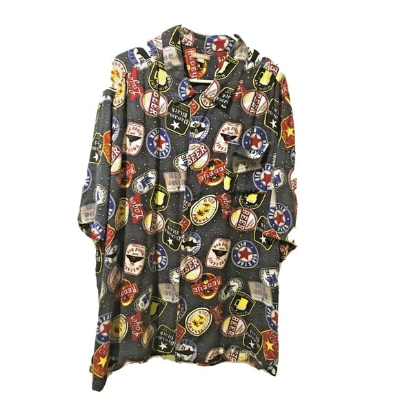 Men's Novelty Print All Over Beer Label Hawaiian Shirt Brew Fest IPA sz 3XL - Picture 3 of 7